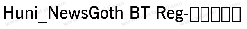 Huni_NewsGoth BT Reg字体转换